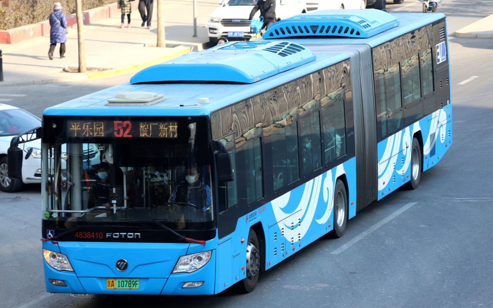 北京公交52路全程pov(平乐园→靛厂新村)【2022国庆作61肖姐报站】