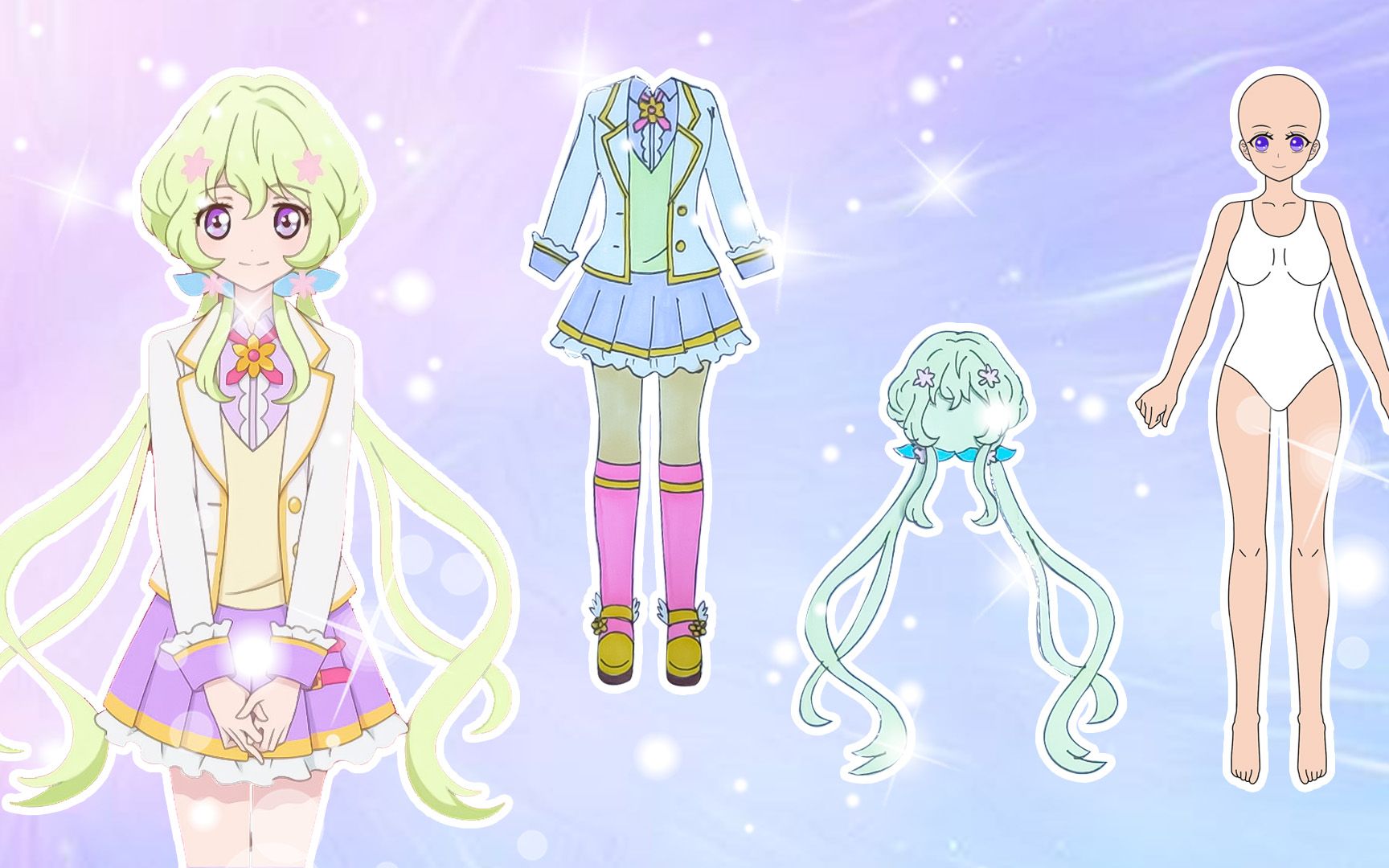 手工纸娃娃玩具:纸娃娃装扮,《偶像活动》双叶亚里亚装扮