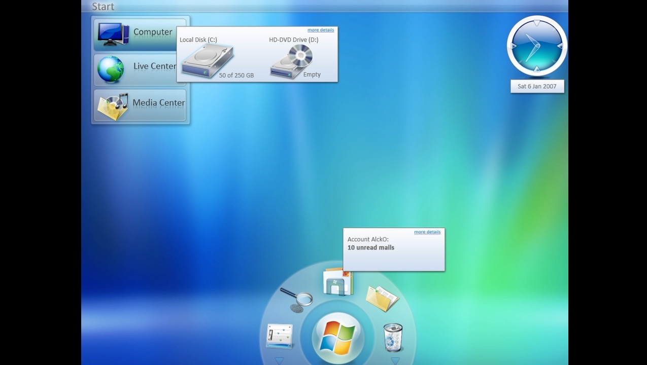 早期 windows 7 概念图片 - frutiger aero