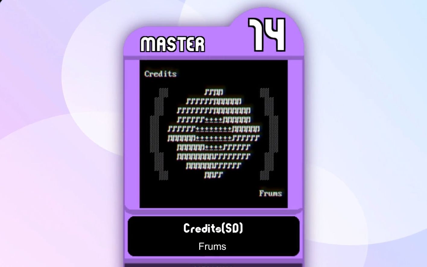 【maimai谱面确认】credits(信用/铸币)master 14 谱面预览