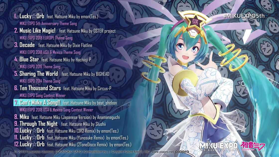 HATSUNE MIKU EXPO 5th Anniversary E.P. クロスフェード_哔哩哔哩_