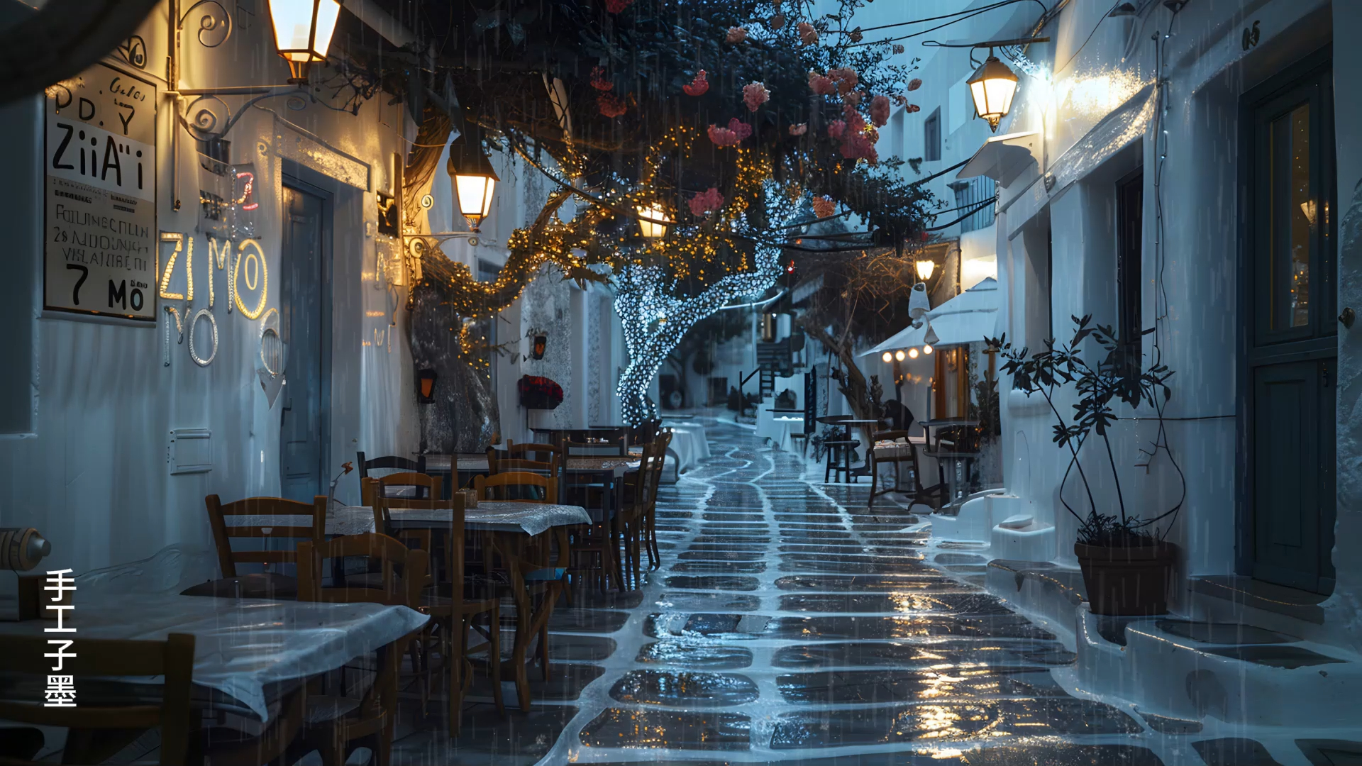 古老的欧洲小街小巷,雨中的街巷显得格外的宁静,听雨声缓解压力,白
