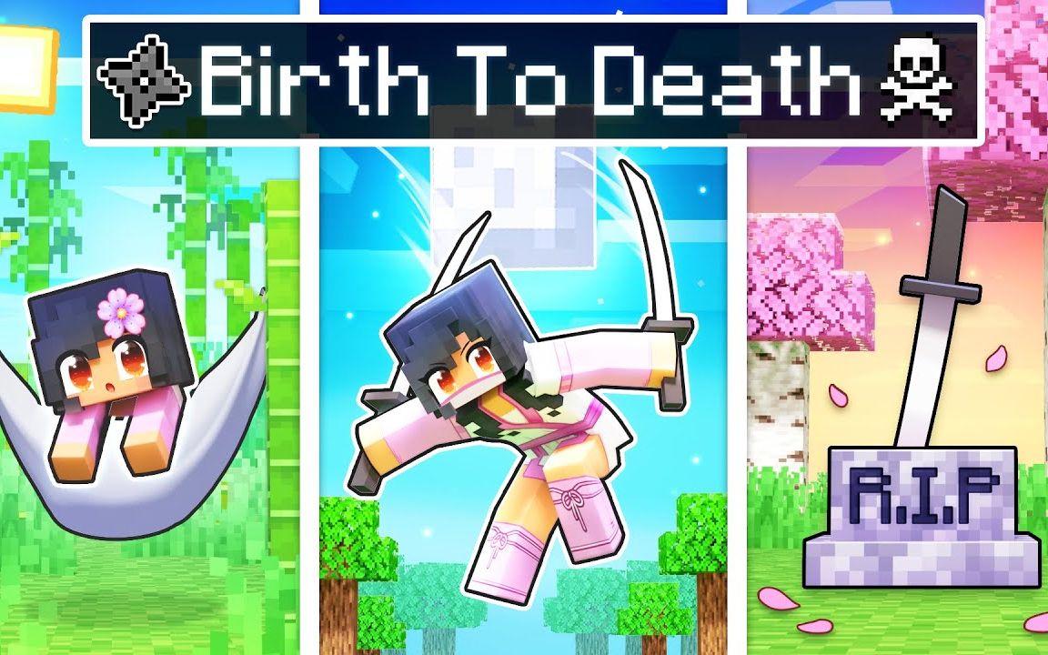 [图]【Aphmau】我的世界|忍者女孩的一生BIRTH To DEATH of a NINJA In Minecraft!