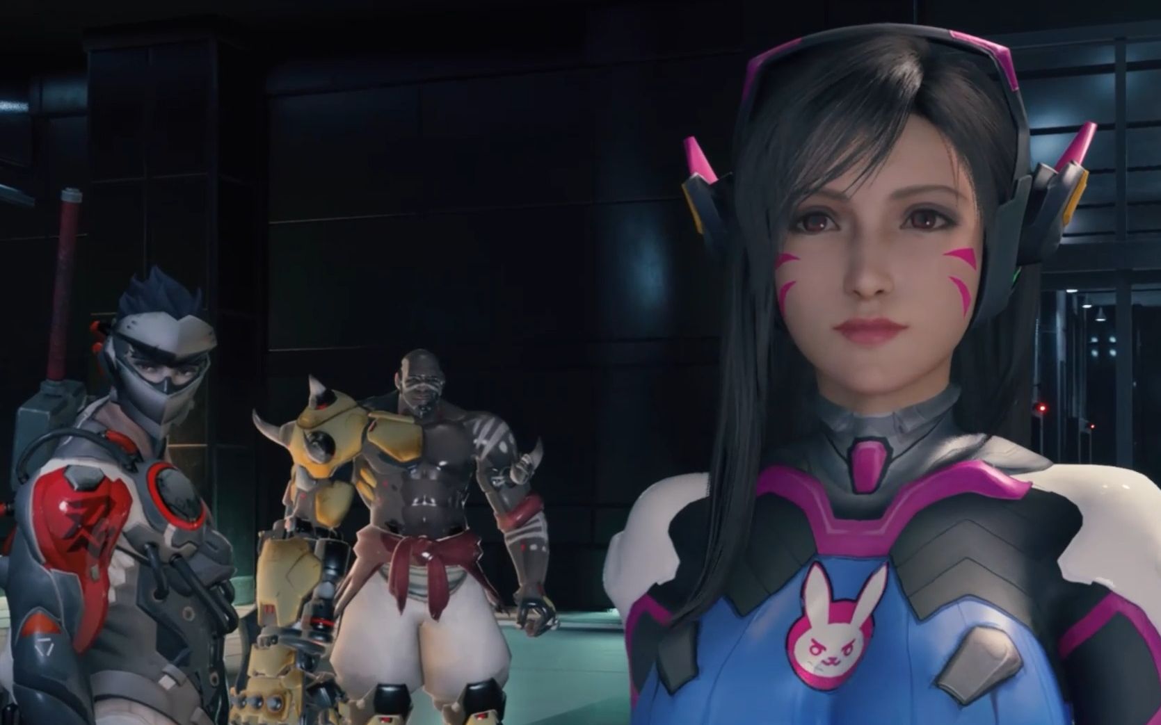 源氏带领dva与铁拳勇闯神罗大厦