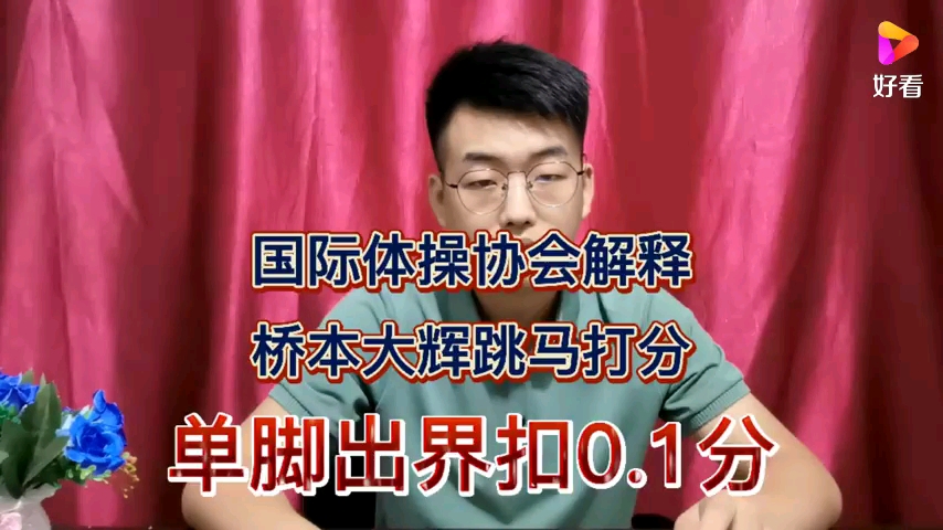 国际体操协会解释,桥本大辉跳马打分,单脚出界扣0.1分?哔哩哔哩bilibili