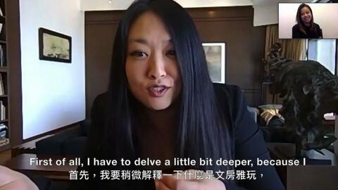 专家在线_Maria Kiang带您看雍正年日本贡品黑漆螺钿双乔图盖盒_