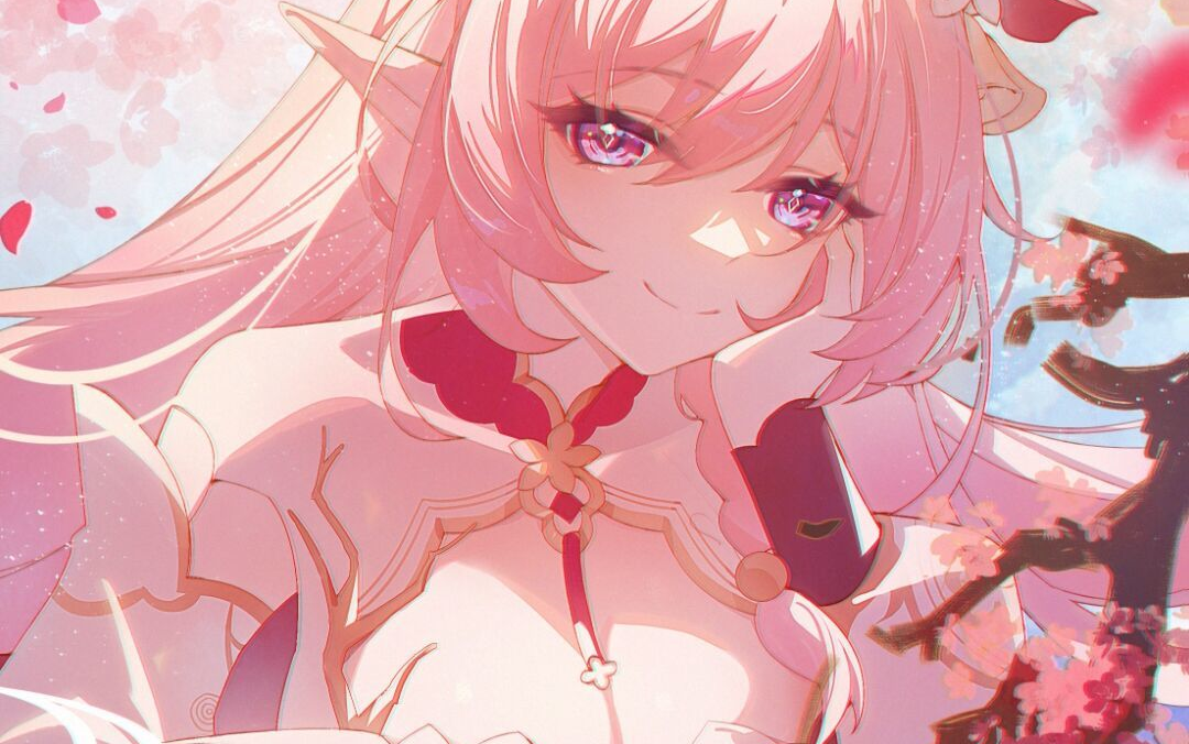 和穿上新衣服的爱莉希雅雨中约会吧!----两个人,一把伞.