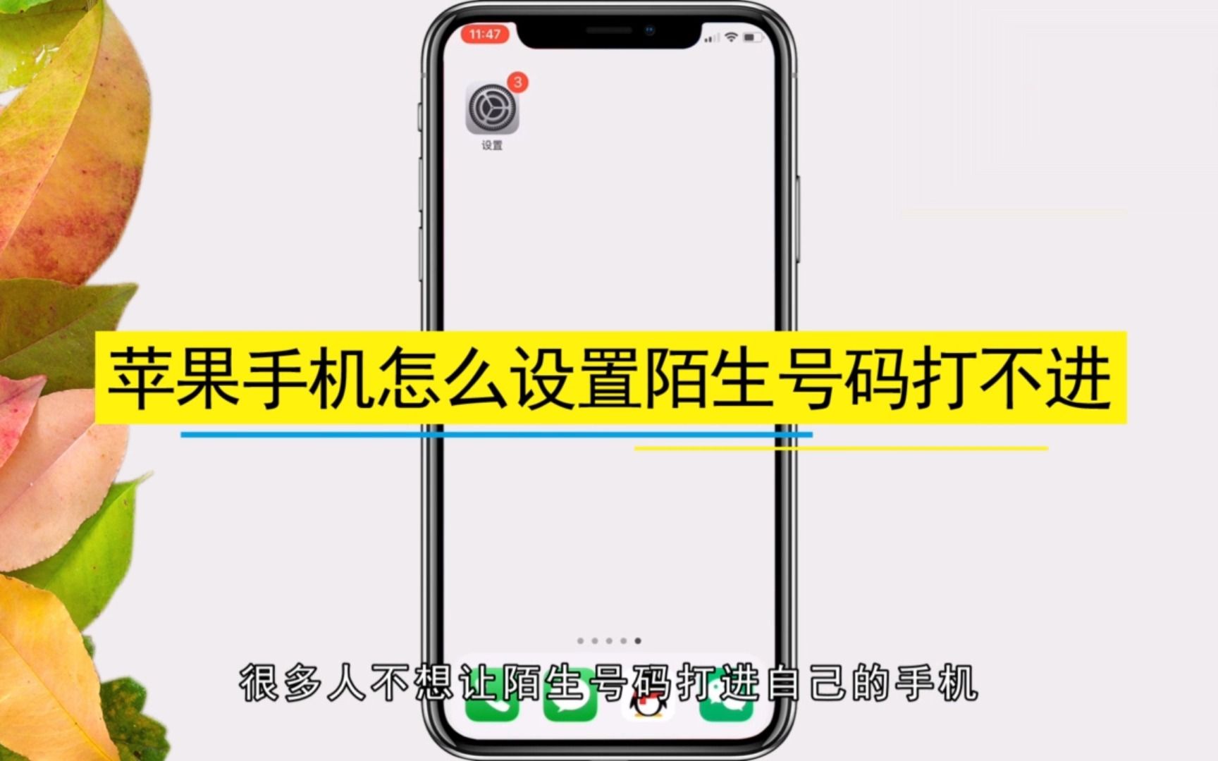 苹果手机怎么设置陌生号码打不进,苹果手机设置陌生电话打不进来的方法