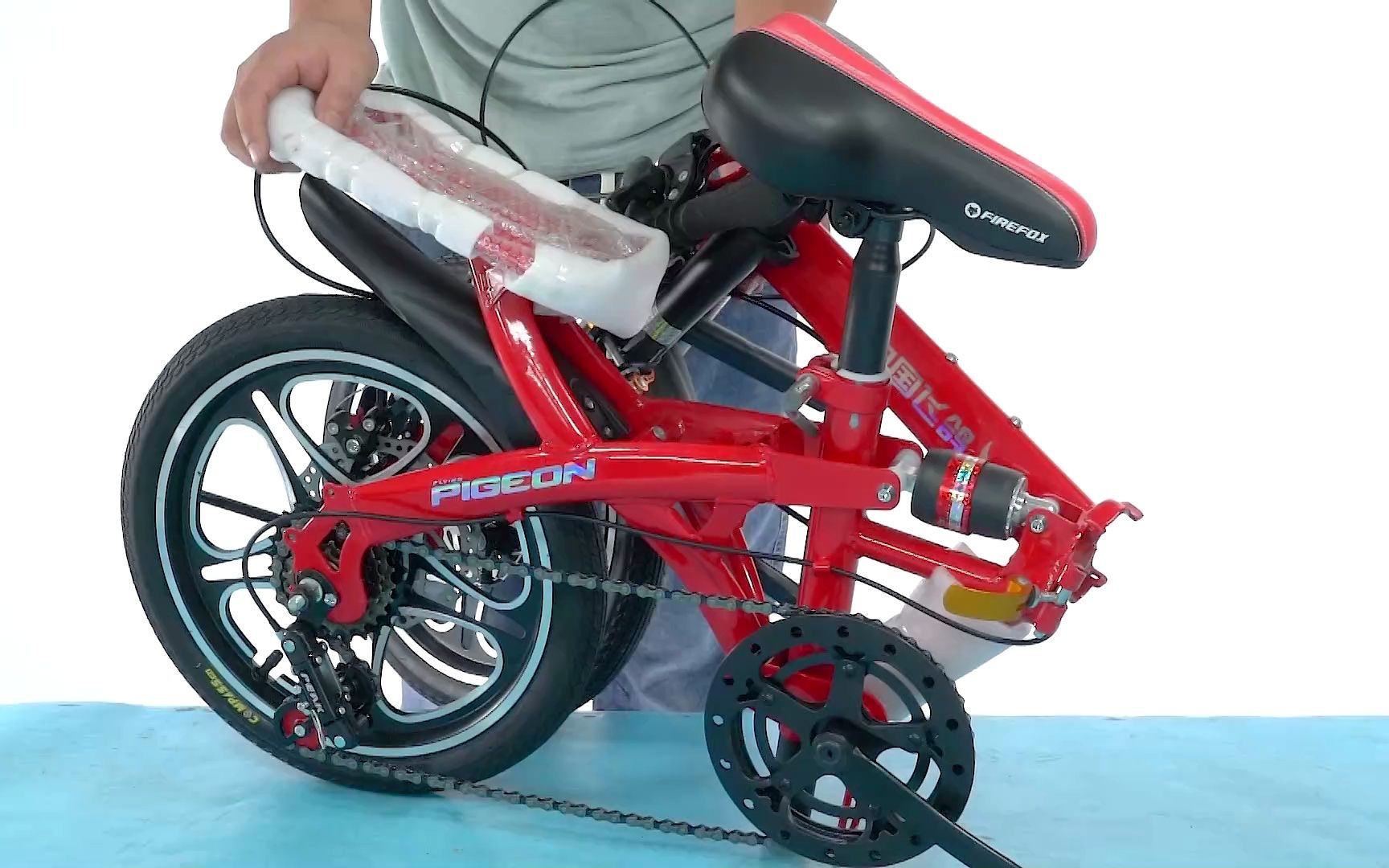 飞鸽折叠自行车安装视频