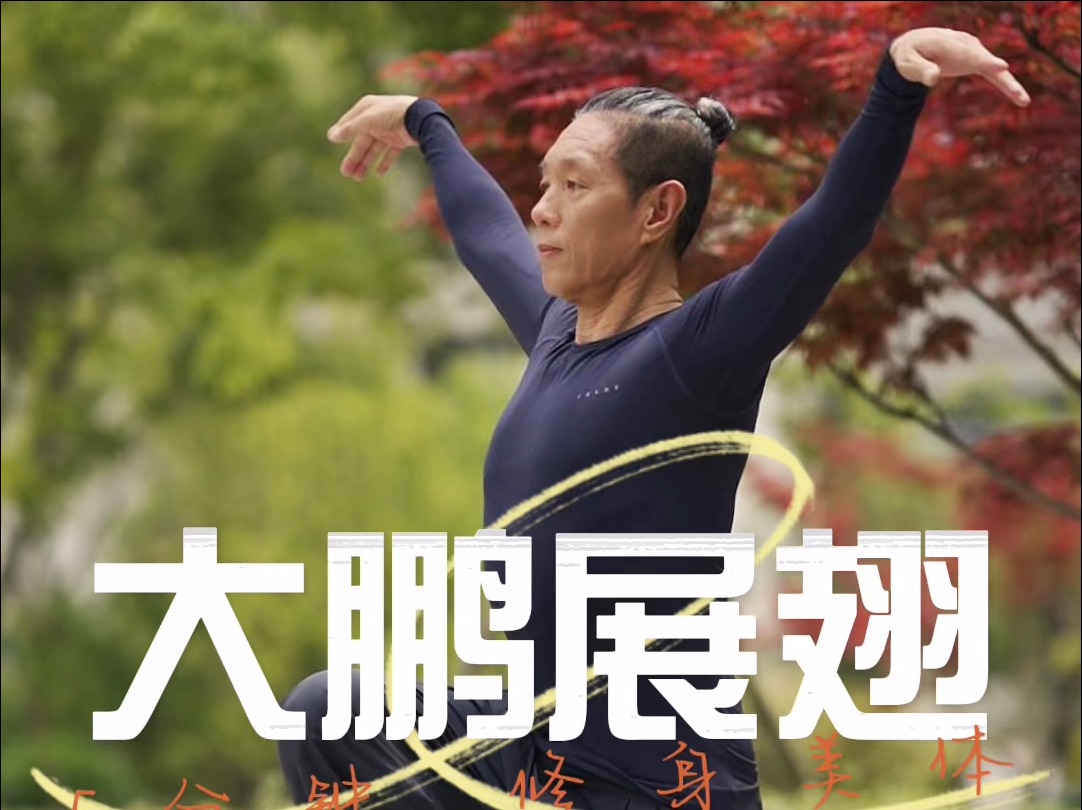 大鹏展翅:腿部稳定有力量,小动作有大作用.