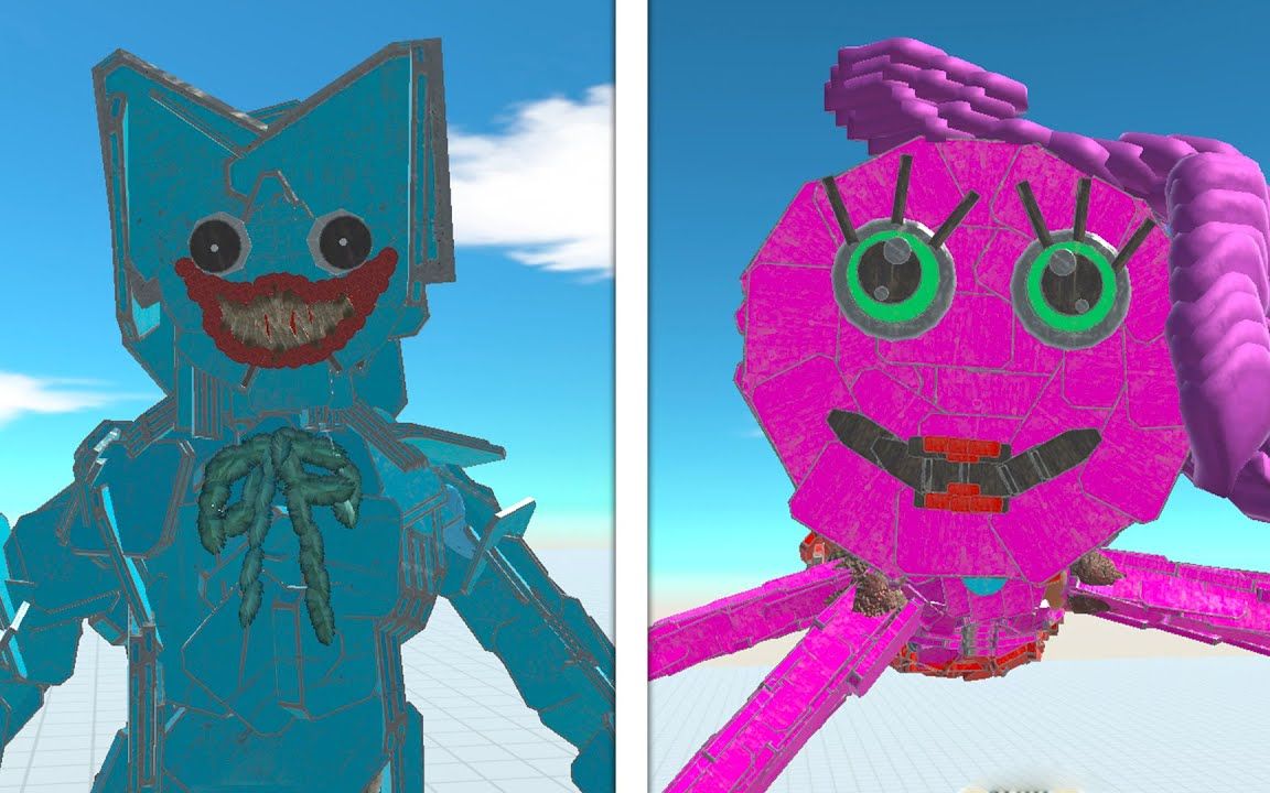 生物对战模拟器:长腿怪大战波比怪_哔哩哔哩bilibili