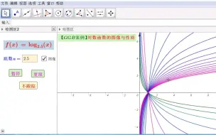 Download Video: 【GGB案例】对数函数的图像与性质