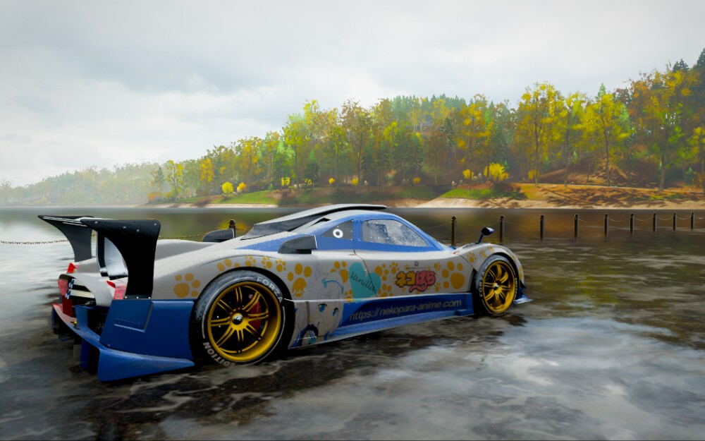 极限竞速地平线4湖泊地区冲刺赛2010帕加尼zondar极限竞速特别版夏季