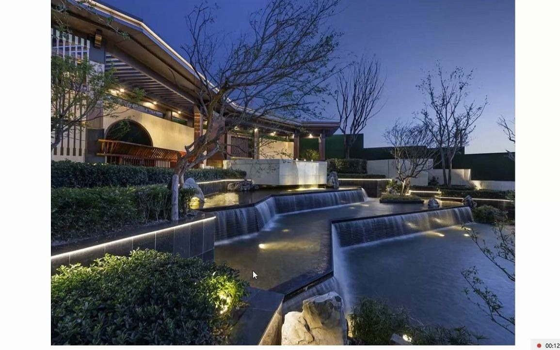 【手绘教程】照片转绘叠水景观(线稿)