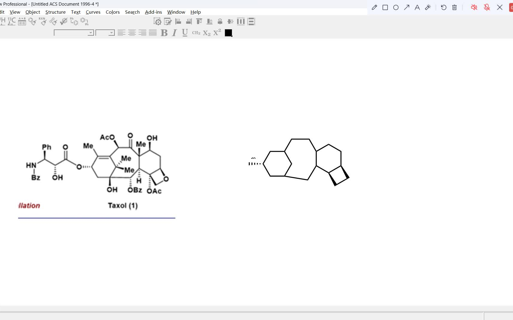 Chemdraw画Taxol,谁是手速王?哔哩哔哩bilibili