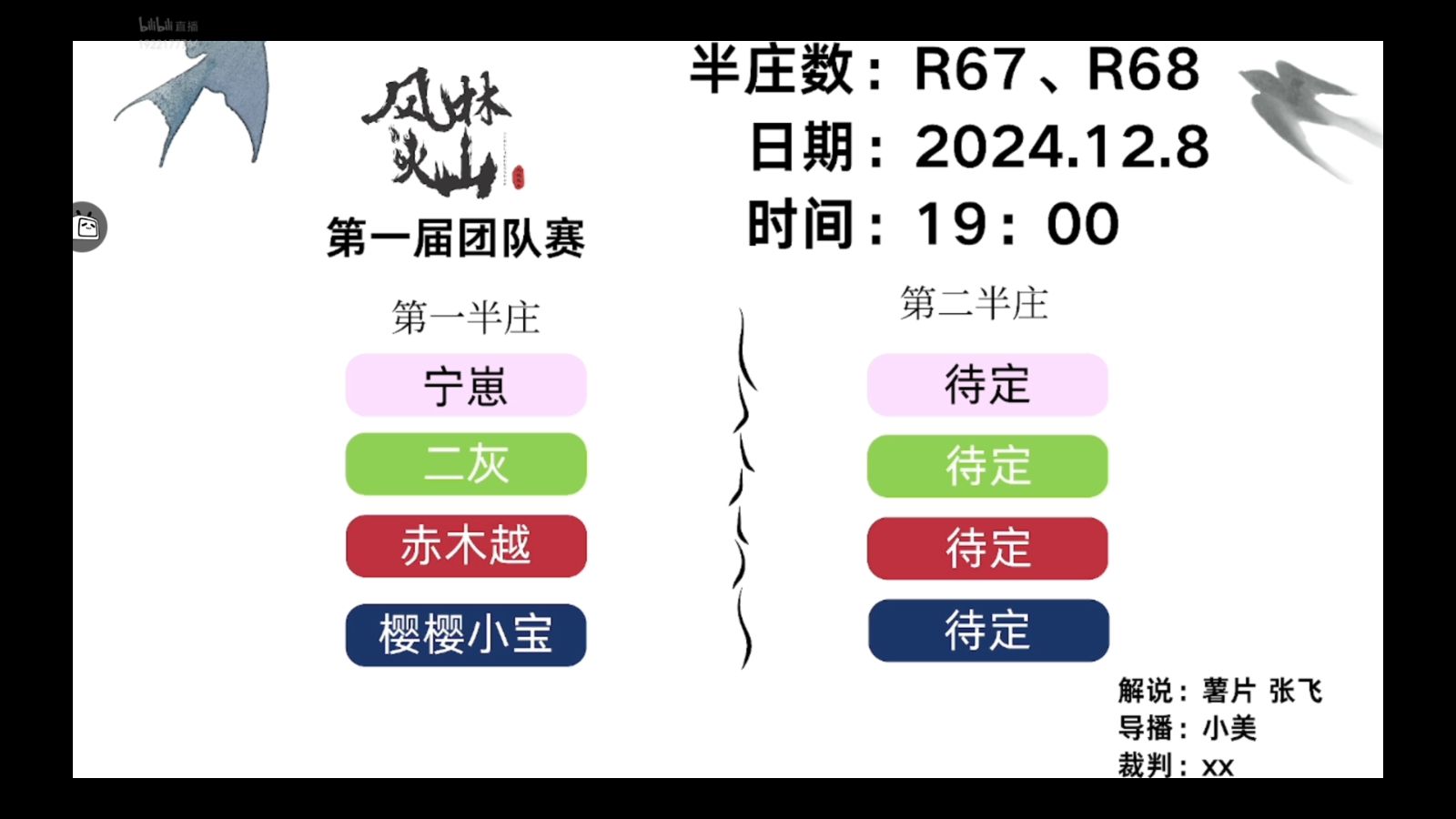 第一届风林火山League 128 R68 比赛回放哔哩哔哩bilibili