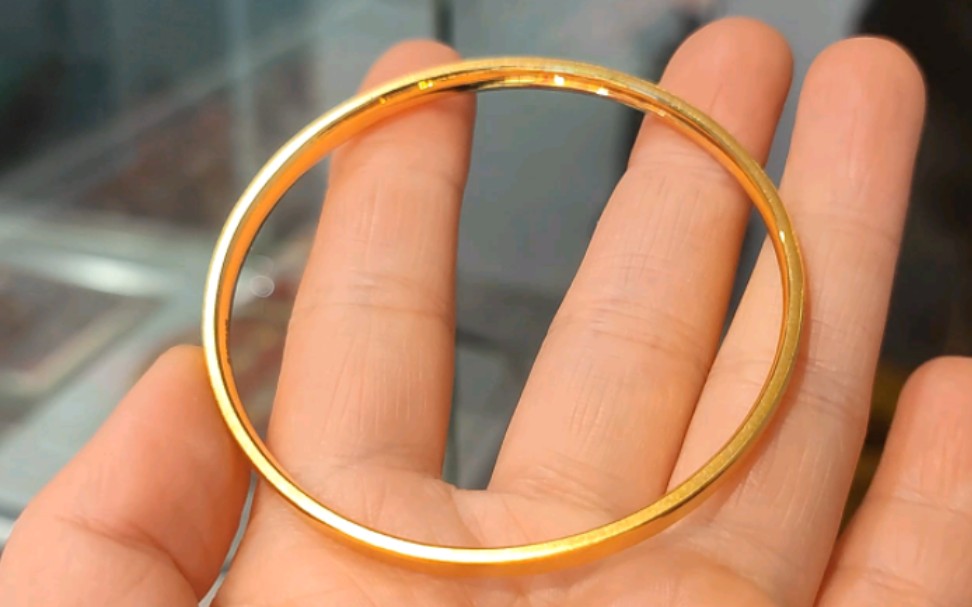 黄金内弧面筷子手镯