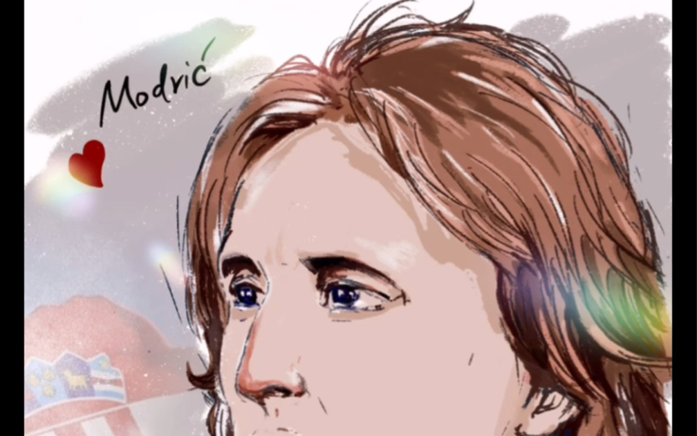 克罗地亚的美丽传说 莫德里奇 抽了一个晚上终于画完啦!