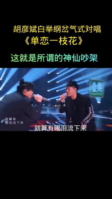 胡彦斌白举纲《单恋一枝花》是在唱歌,还是在吵架?