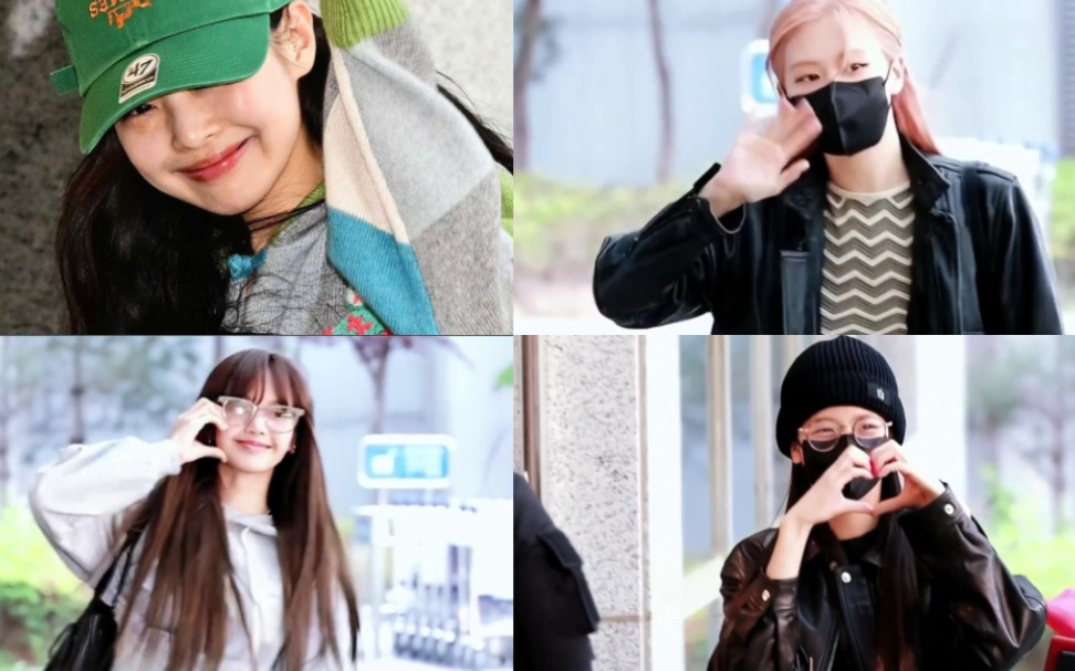 blackpink前往新加坡机场造型