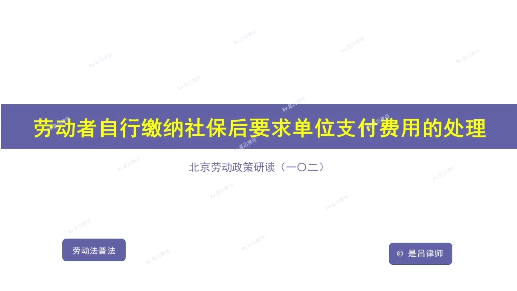 劳动者自行缴纳社保后要求单位支付费用的处理哔哩哔哩bilibili