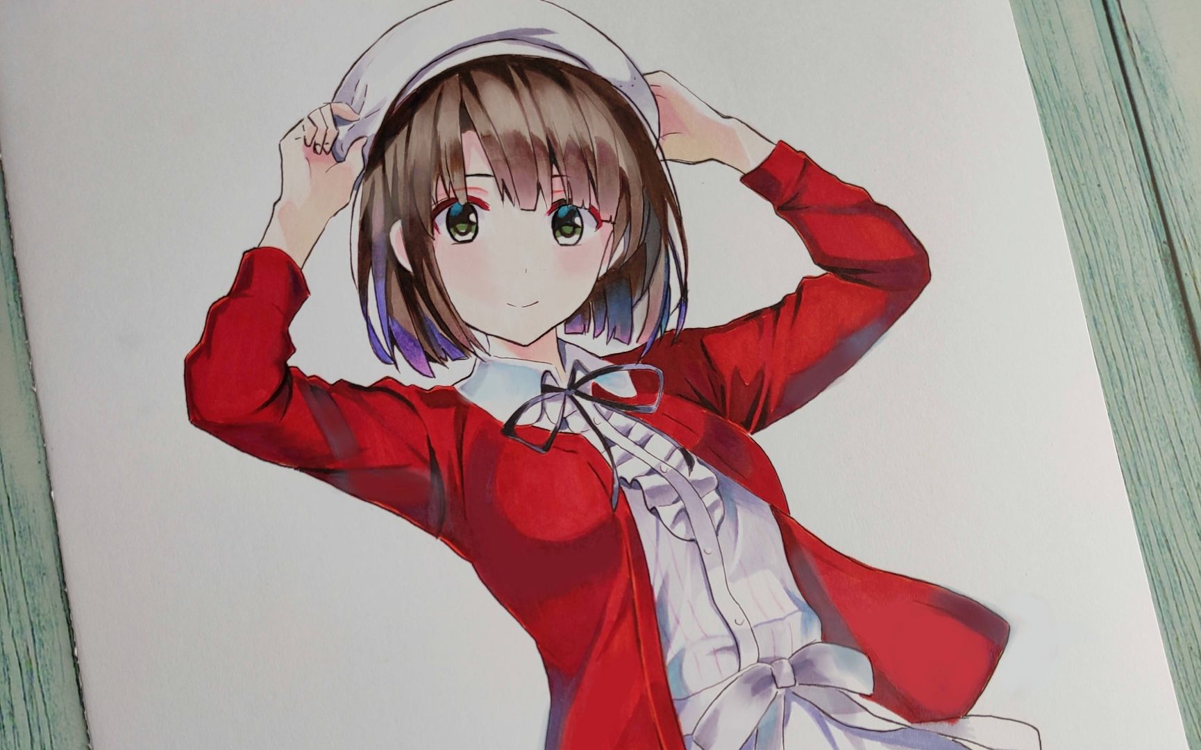 马克笔临摹:加藤惠上色过程