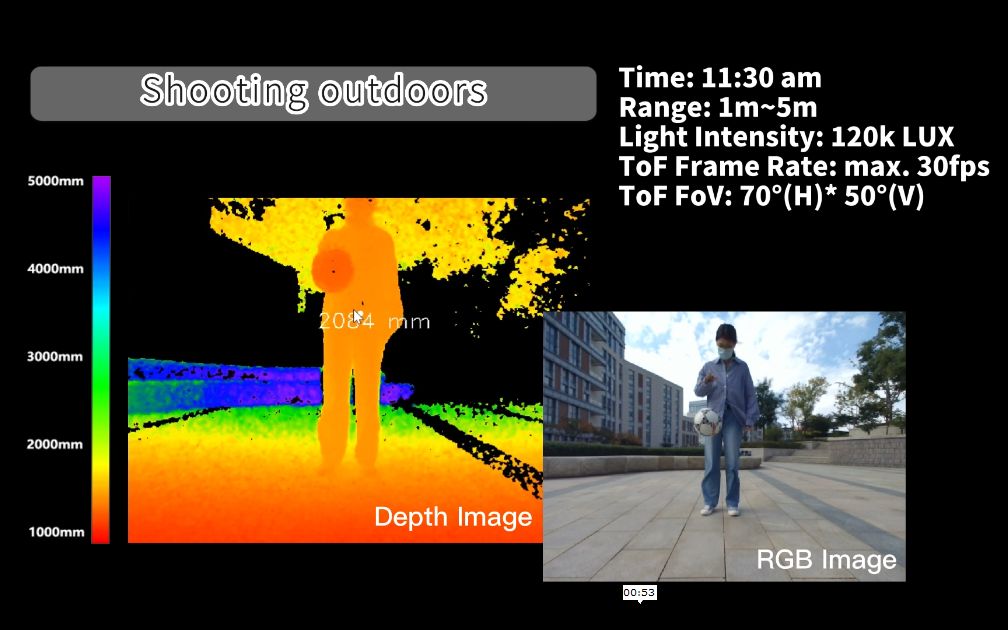 性能展示01维感科技ToF相机抗光性展示哔哩哔哩bilibili