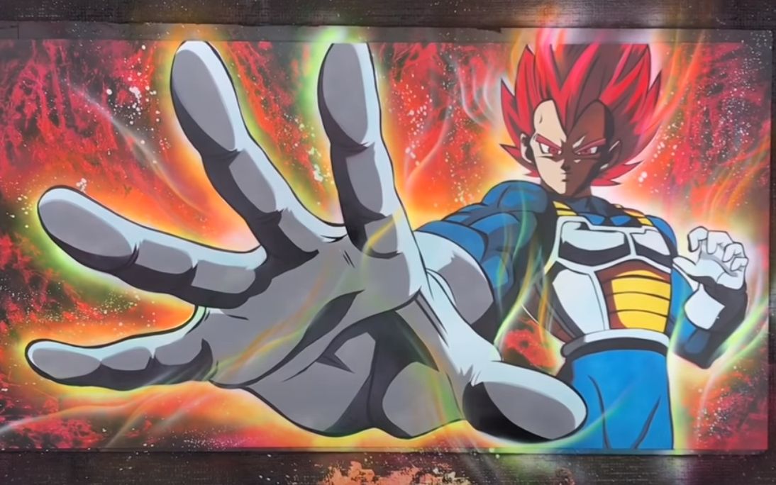 【喷绘】【搬运】【龙珠】红神贝吉塔 - porfirio j