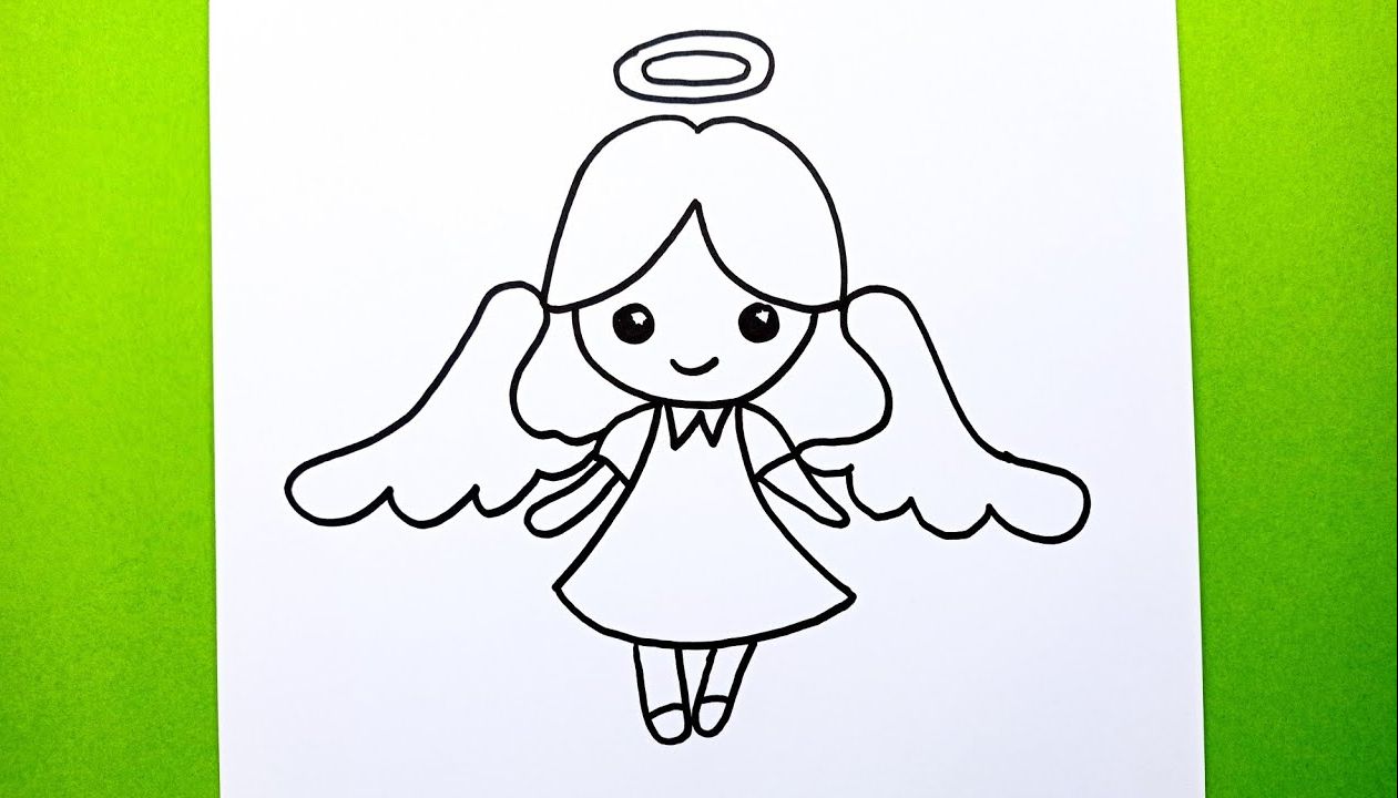 今天我们来画一位天使女孩!