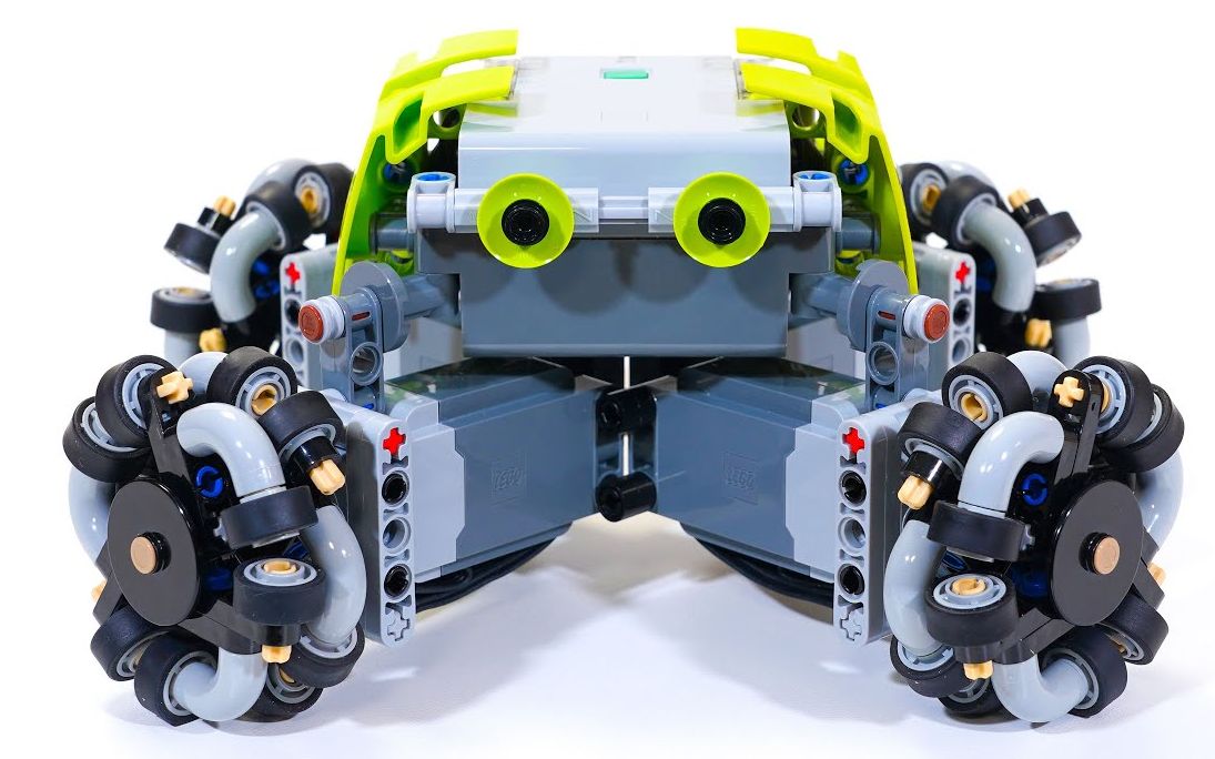 乐高moc作品科技系列绿色全向轮车作品展示