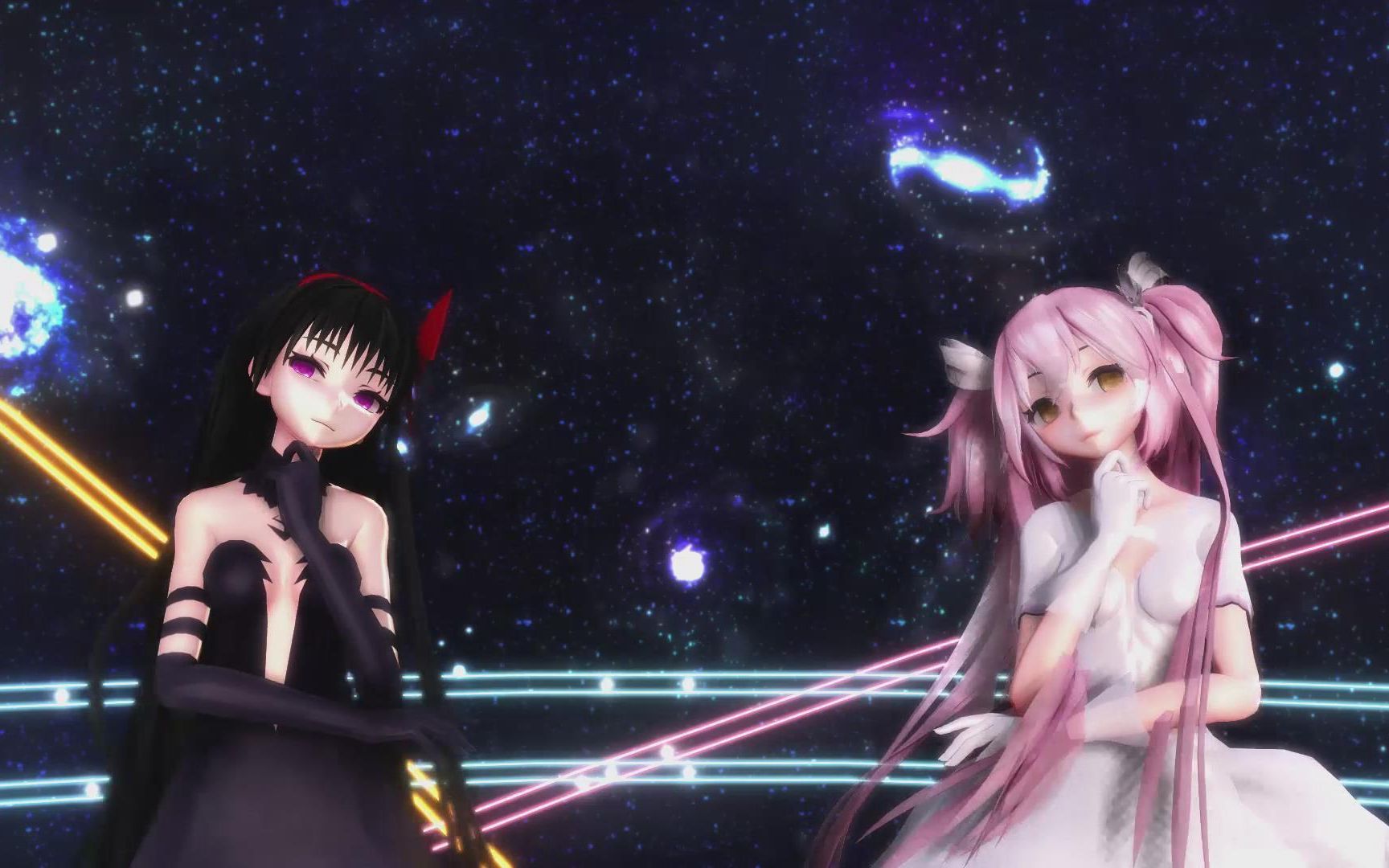 mmd圆神与焰魔的宇宙版极楽浄土