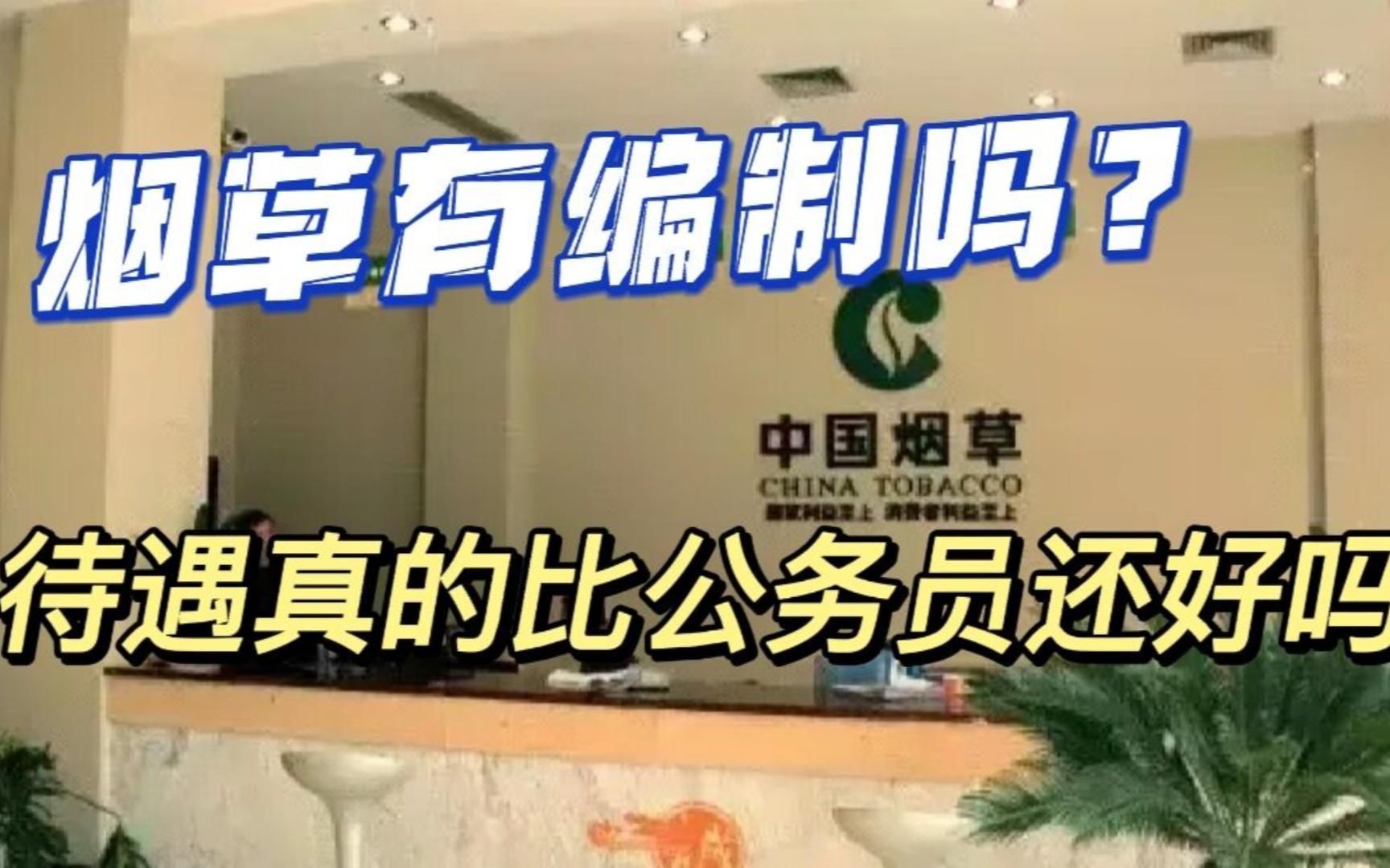 烟草有编制吗?待遇真的好到让公务员羡慕!哔哩哔哩bilibili