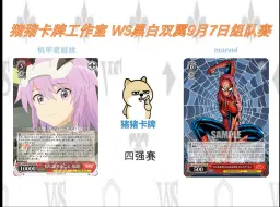 猪猪卡牌工作室 WS 9月3v3组队赛 四强赛 机甲爱丽丝 vs marvel