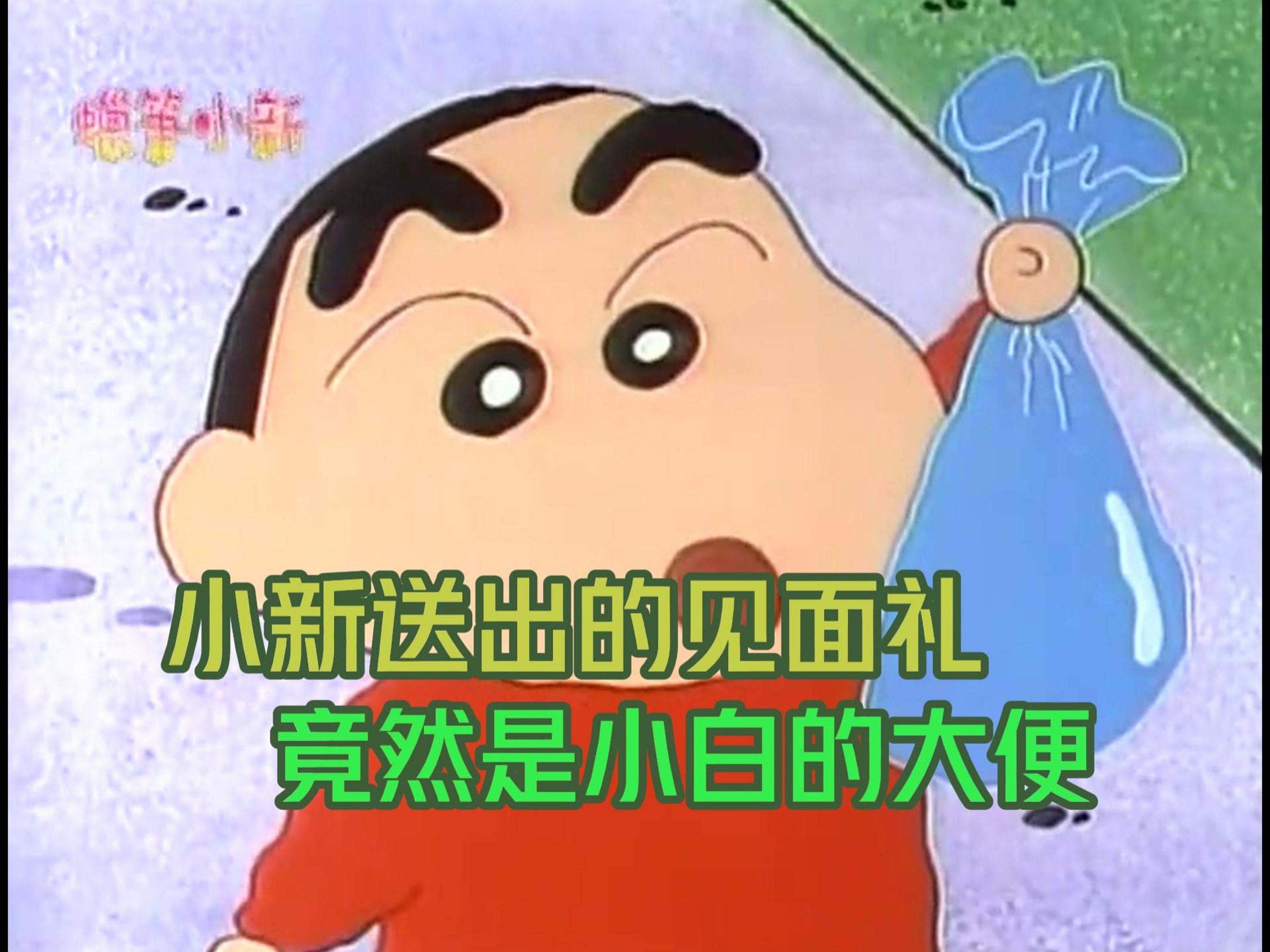 蜡笔小新第一季第一百八十一集,小新送出的第一份见面礼竟然是小白的