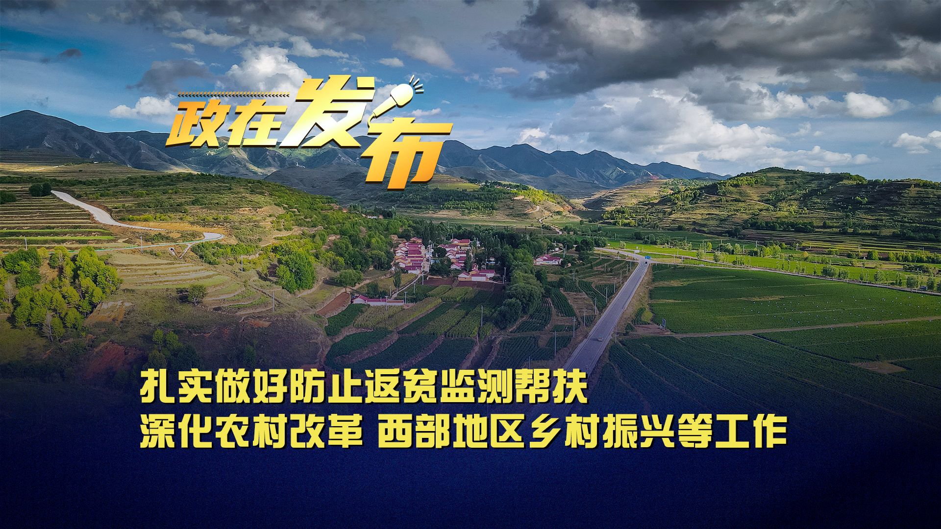 政在发布丨扎实做好防止返贫监测帮扶、深化农村改革、西部地区乡村振兴等工作.哔哩哔哩bilibili