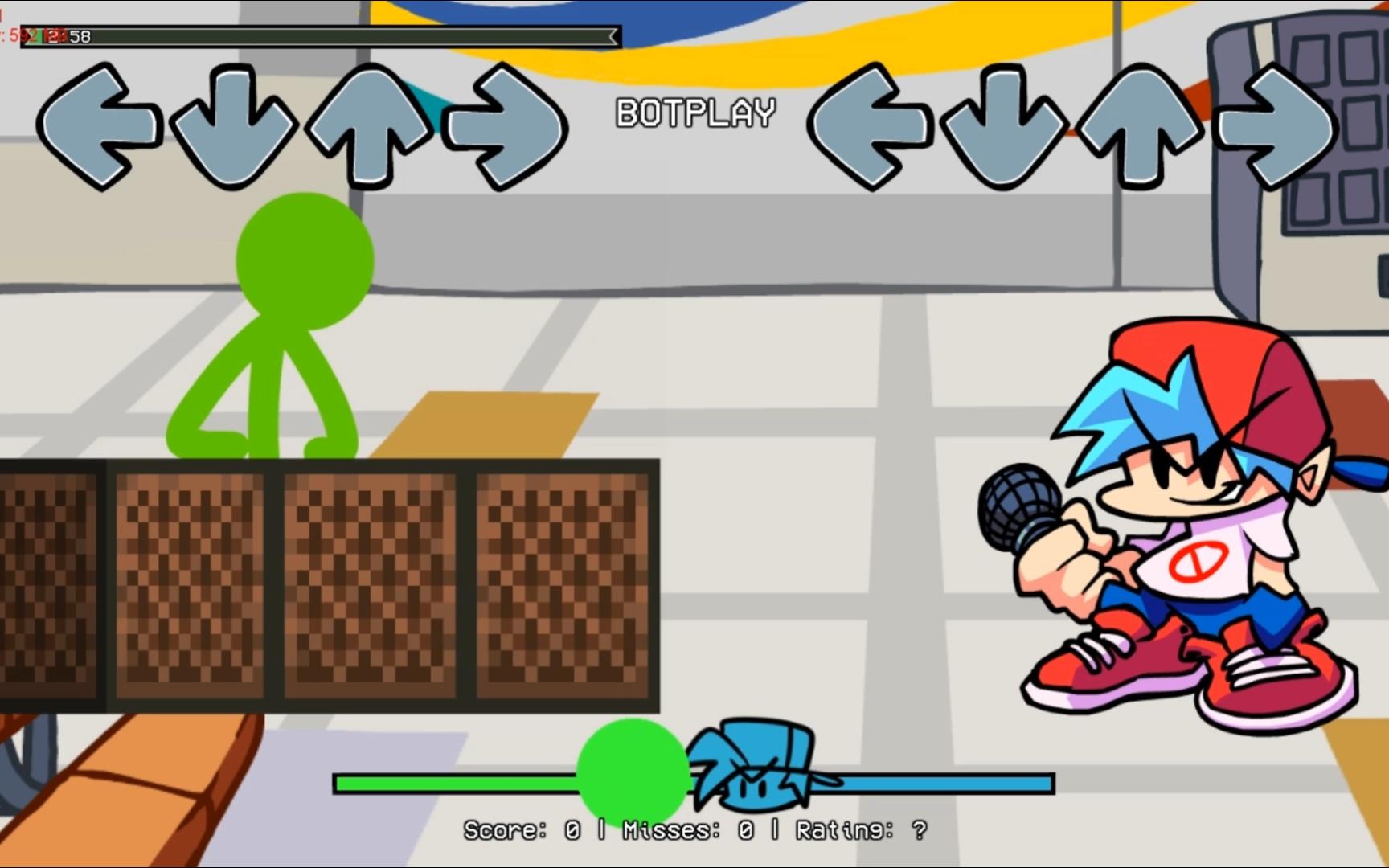 fnf sussus toogus 但是火柴人小绿唱