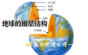 Download Video: 【高中地理必修一课程讲解】地球的内部圈层结构：地核、地幔、地壳！