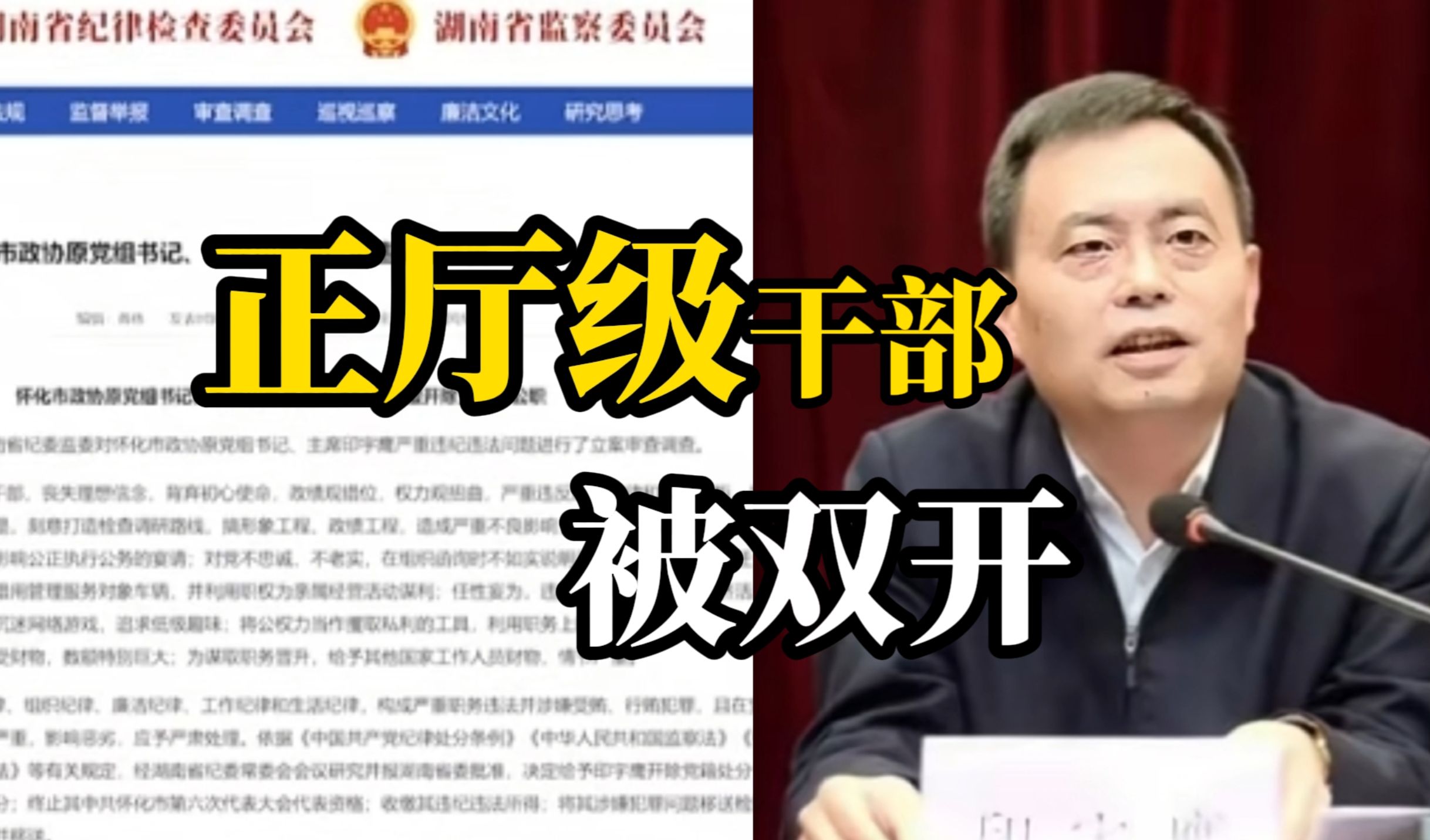 长期沉迷网络游戏 跑官买官为官不廉 怀化市政协原党组书记、主席印宇鹰被“双开”哔哩哔哩bilibili