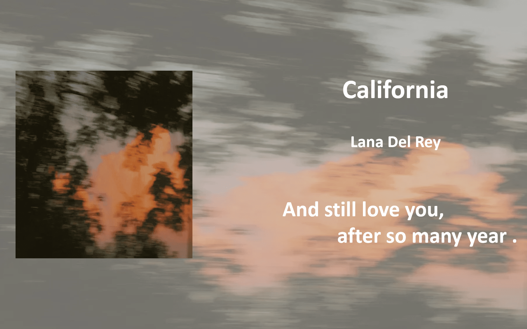 [图]日推|一开口就是西海岸|复古朦胧|“And still love you,after so many year”|《California》