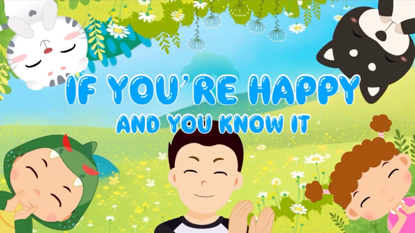 看动画学英文儿歌-if youre happy and you know it