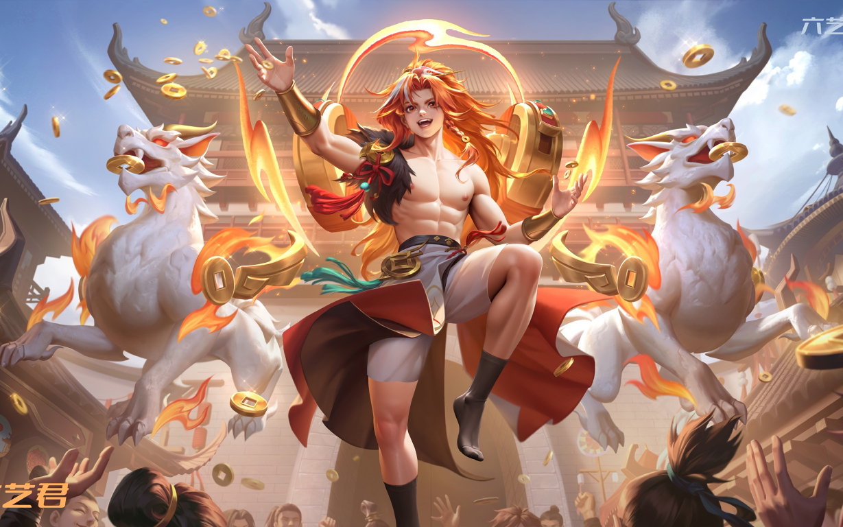 王者荣耀清凉装更衣室—蒙犽·百解令,源梦皮肤给到我们体育生小子