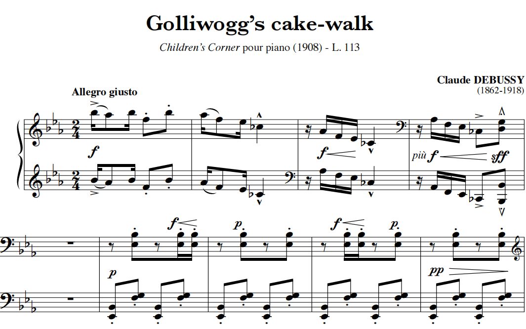 [图]德彪西-木偶的步态舞(Golliwogg's Cakewalk)演奏教程小样 by Josh Wright