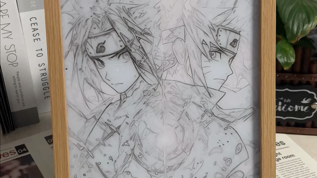 为什么鸣人一直不放弃佐助呢#灯光画 #火影忍者 #鸣人