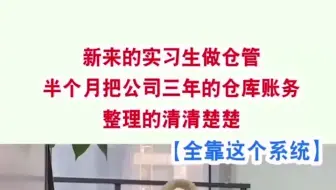 现在的新人都这么厉害吗？用一套采购管理系统，把仓库的账务整理的清清楚楚！