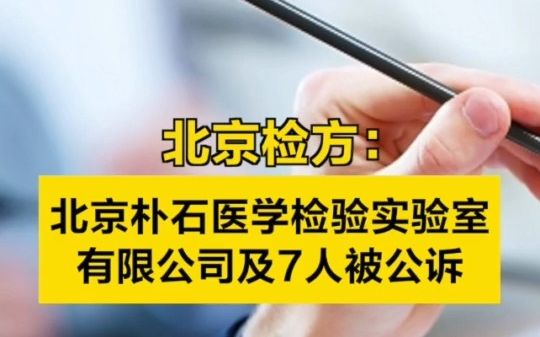 北京检方:北京朴石医学检验实验室有限公司及7人被公诉哔哩哔哩bilibili