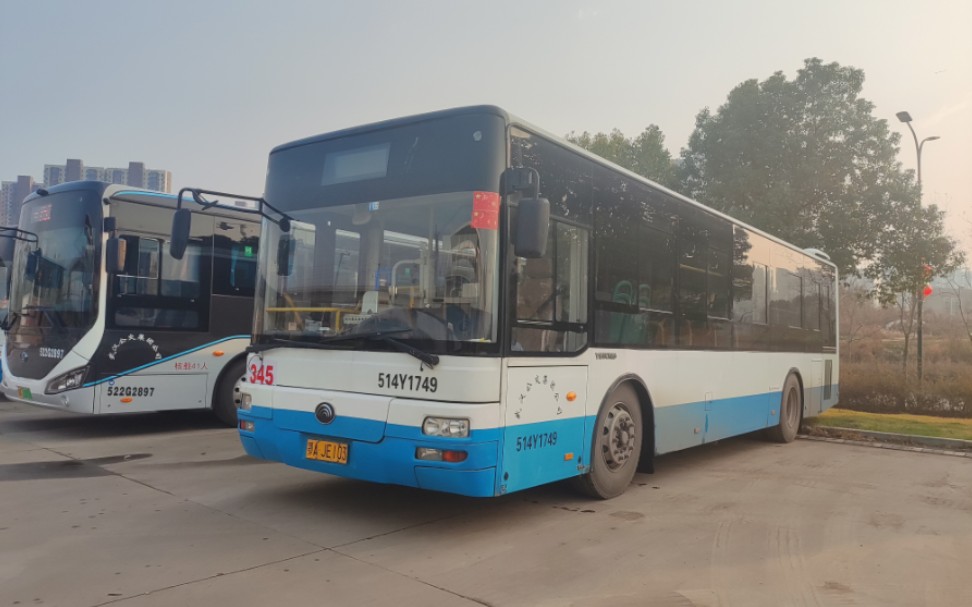 武汉公交345路宇通柴油行走音