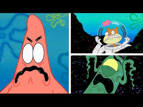 if the darkness took over all spongebob characters compilation