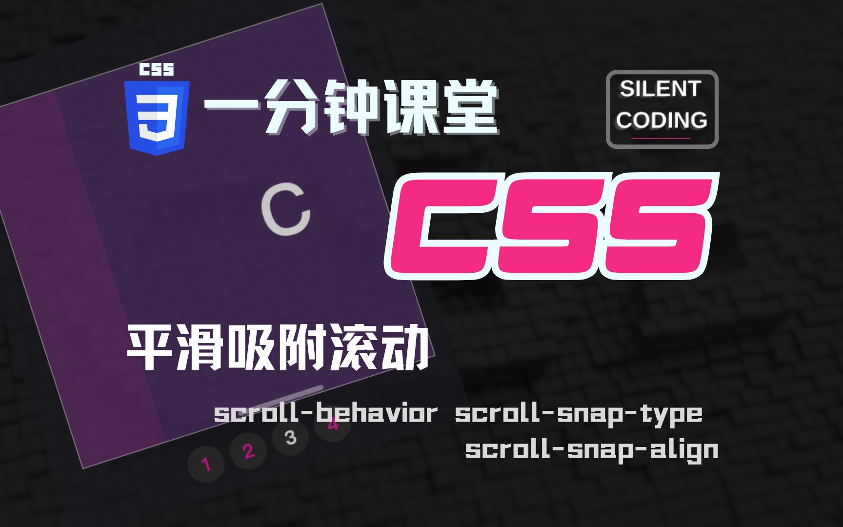 CSS教程 | 平滑吸附滚动 | 一分钟学会CSS属性 scroll* | 一分钟CSS课堂  CSS动画哔哩哔哩bilibili