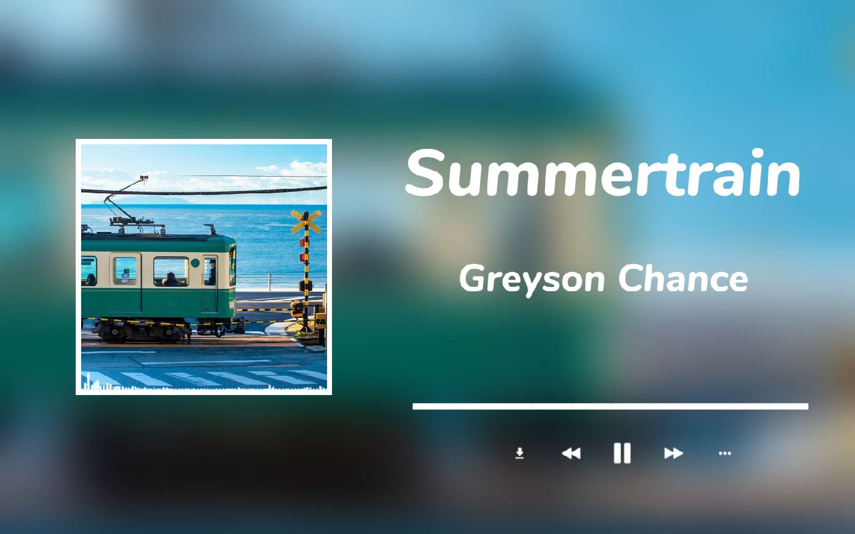 【日常推荐】| 十年前的歌单《summertrain》|"在这夏日的列车里,所有