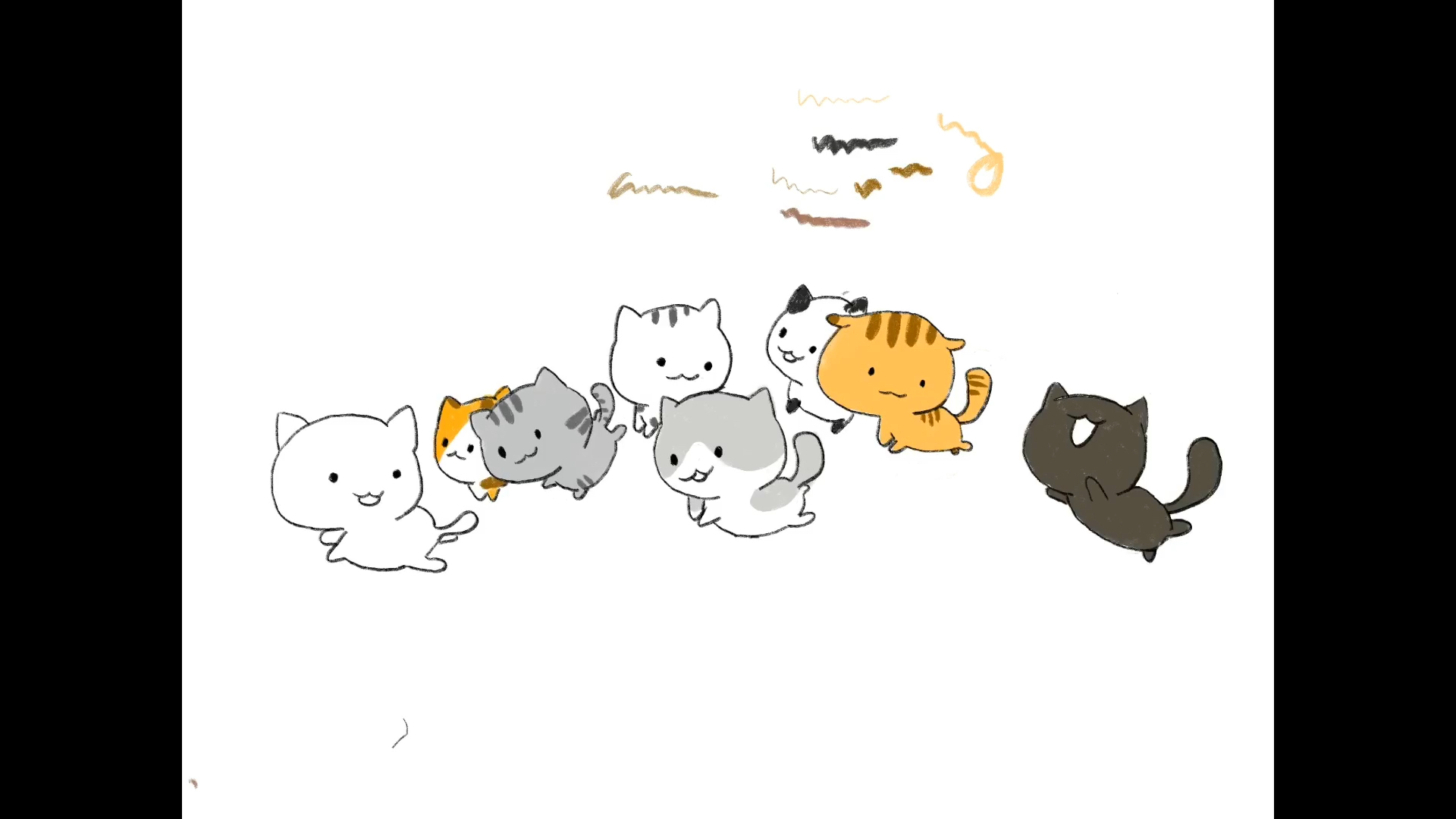 喵呜学画画之散步的小猫-ipad pro 12.9 procreate_哔哩哔哩_bilibili